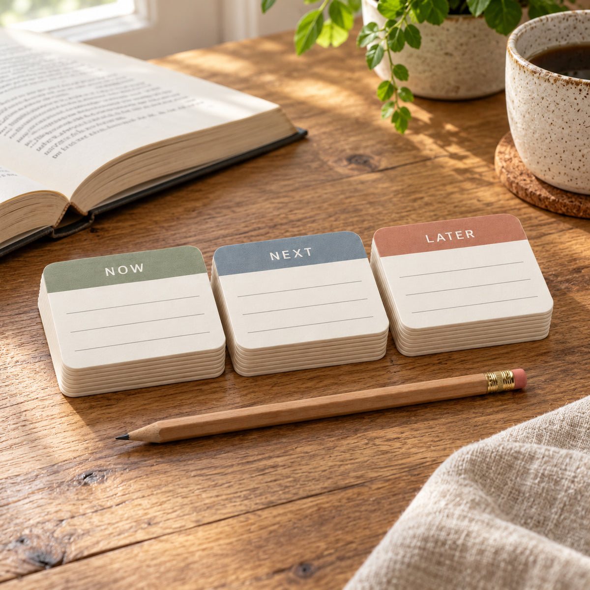 Now Next Later Task Cards - Set of Thirty
