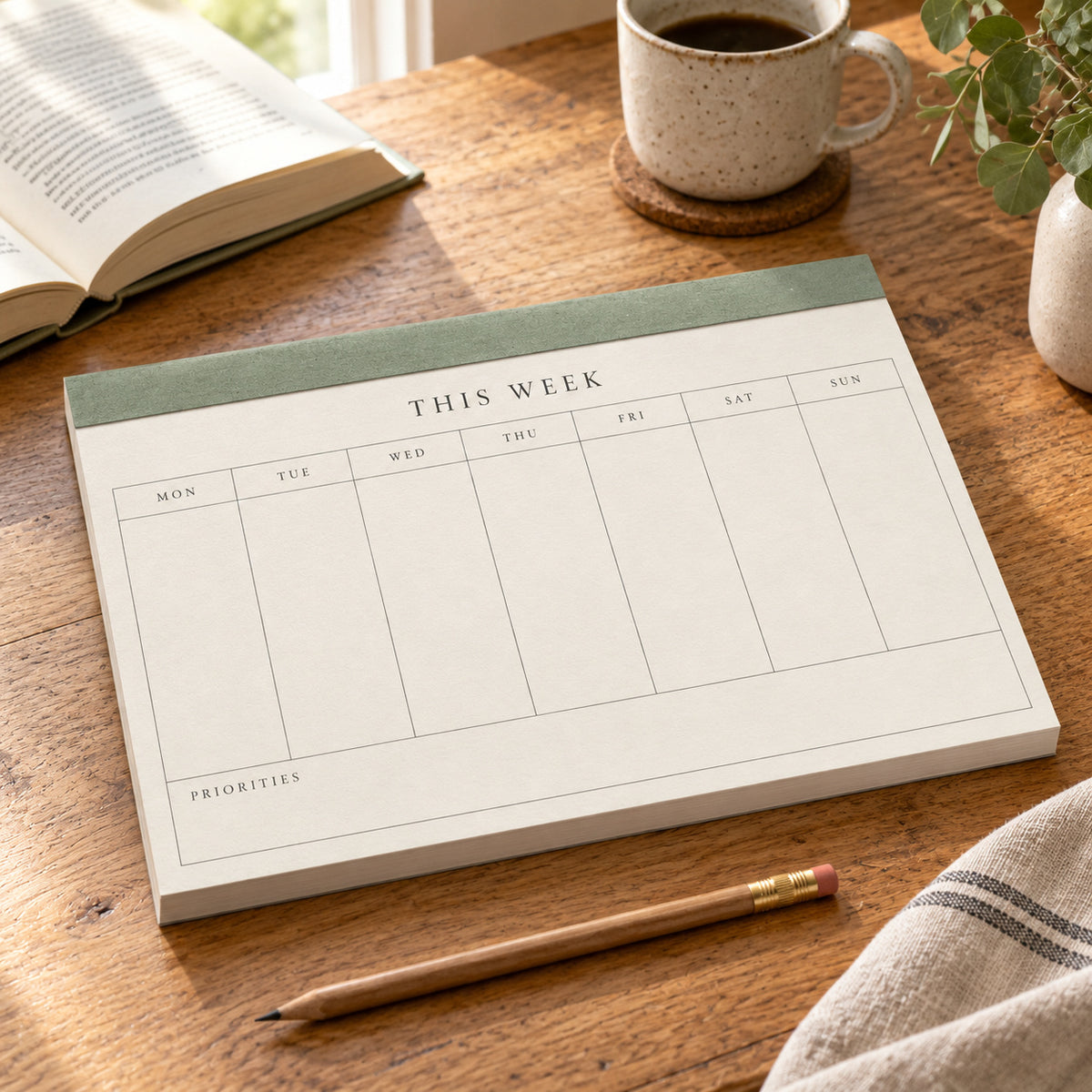 Quiet Week Desk Planner
