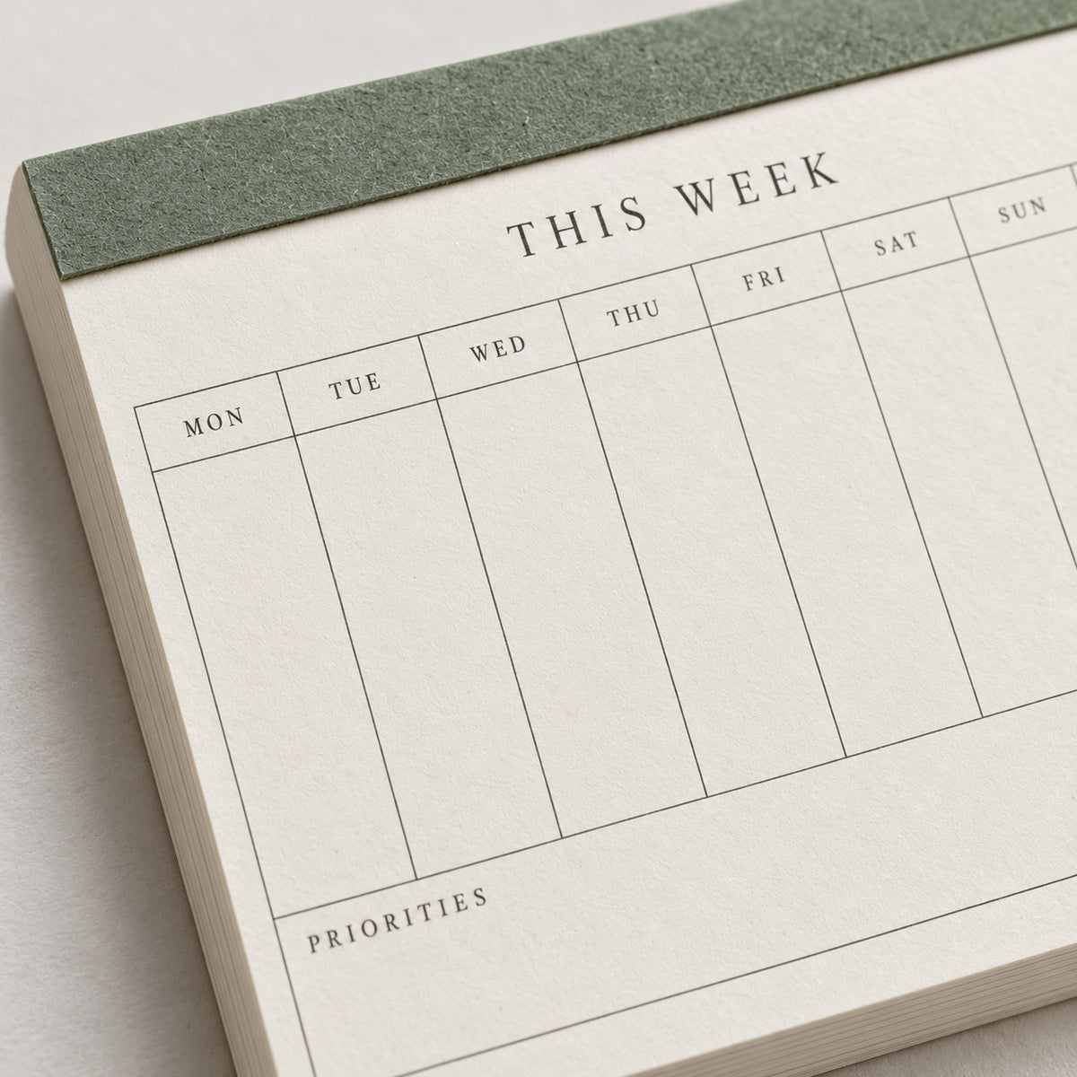 Quiet Week Desk Planner