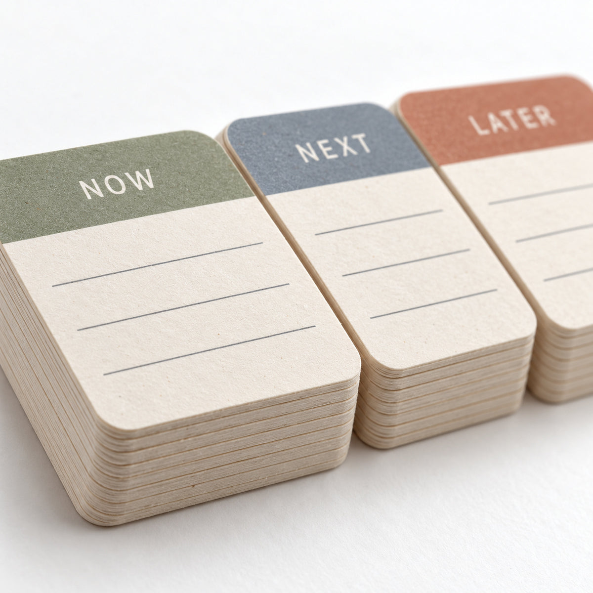 Now Next Later Task Cards - Set of Thirty