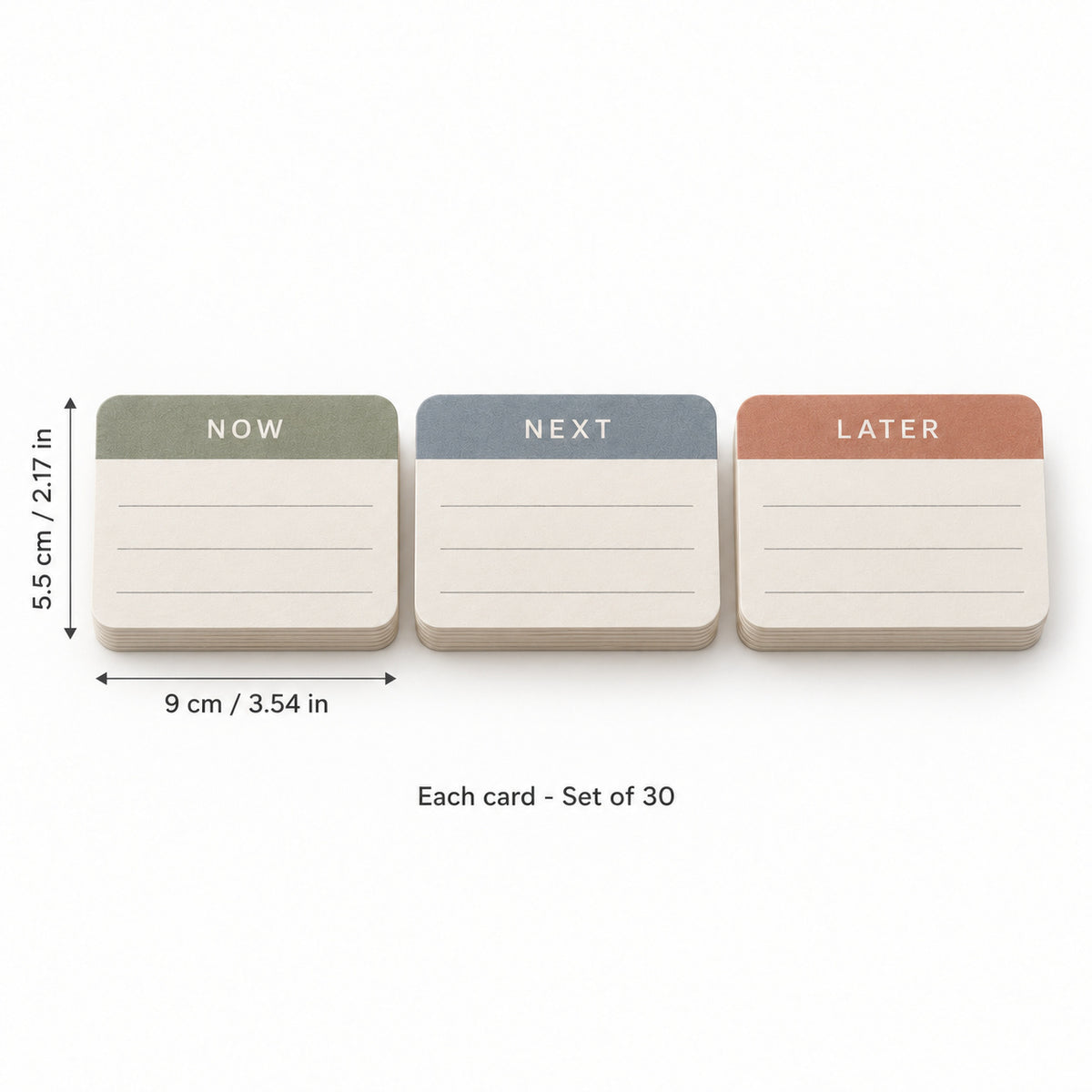 Now Next Later Task Cards - Set of Thirty