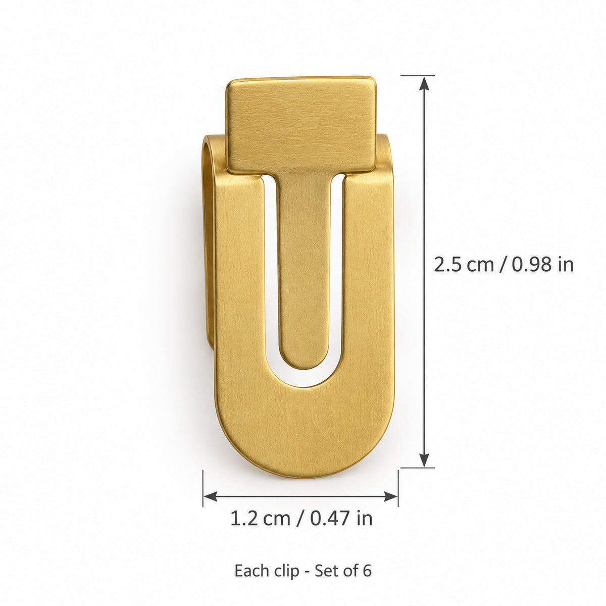 Step Brass Index Clips - Set of Six